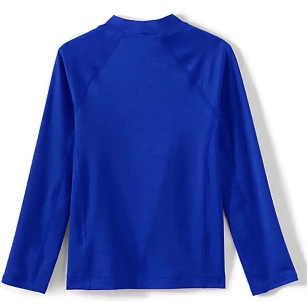NEW Lands' End Boys Rash Guard Swim Shirt X-Small (4/5) UV 50 Long Sleeve‎ NWT